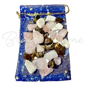 Polished Rose Quartz, Yellow Tiger Eye, & White Howlite